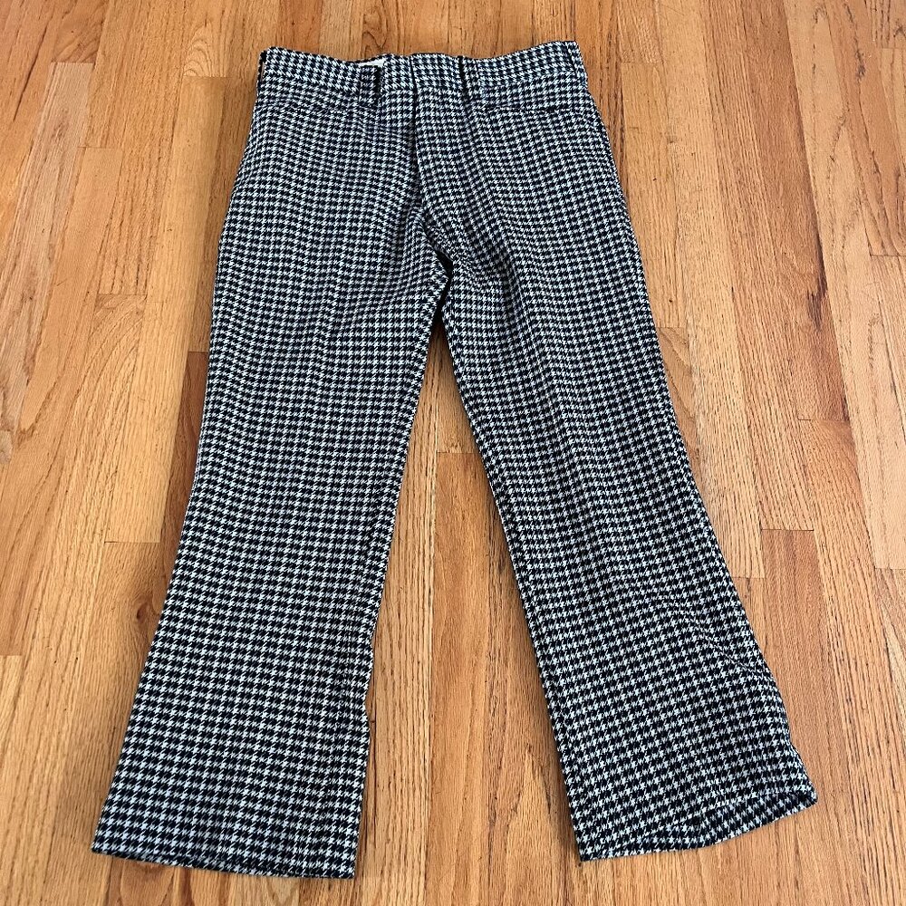 Vtg Broomsticks Glen Oaks Houndstooth Pants 33” x 26.5" Leisure 70s Flare Disco